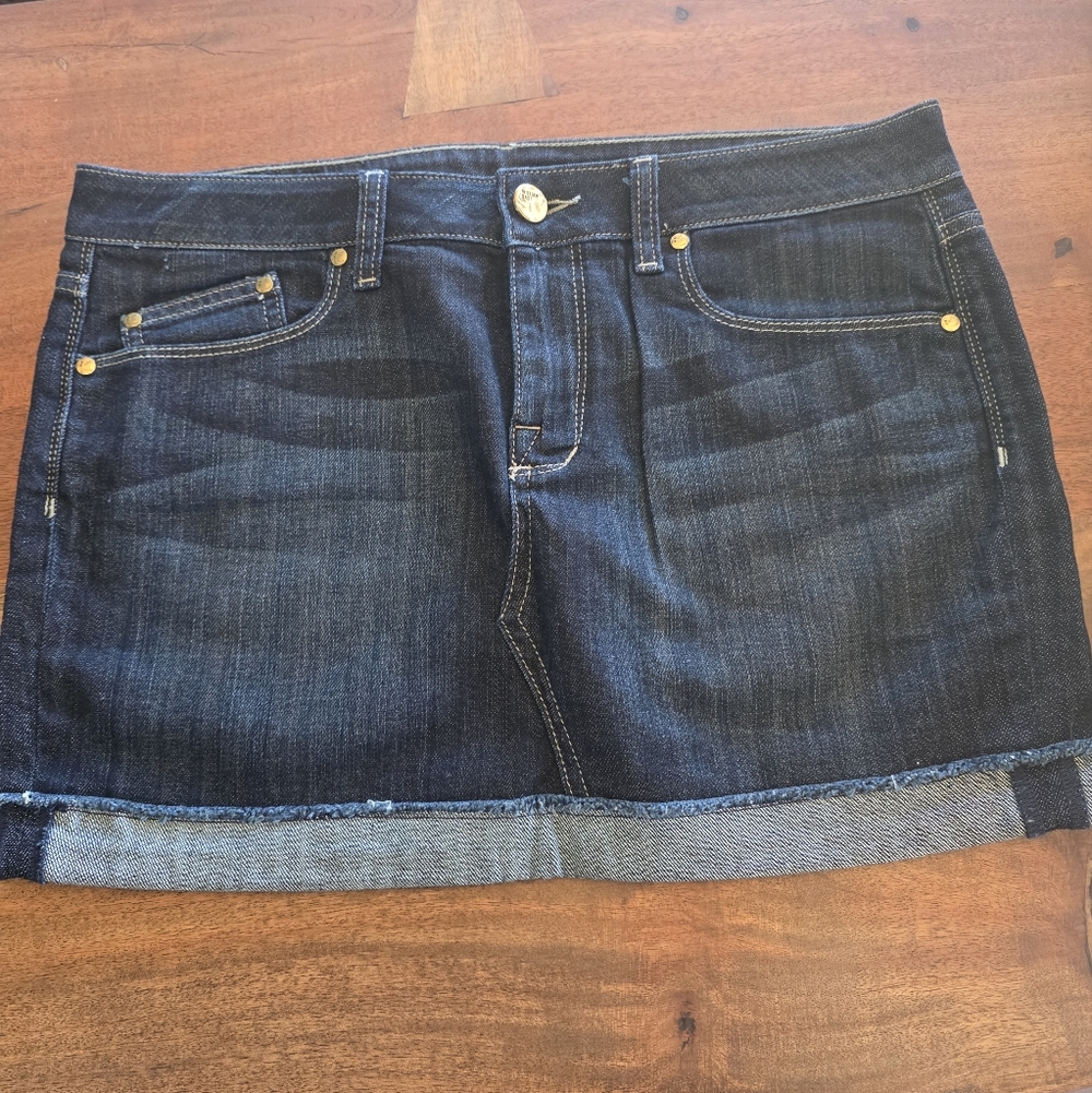 William Rast Dark Blue Denim Mini Skirt